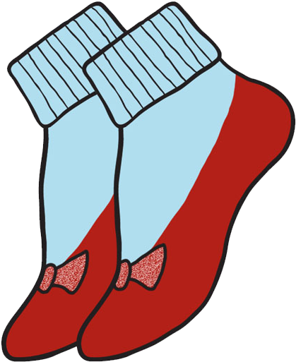 Ruby Slippers Socks - Ruby Slippers Socks (451x545)