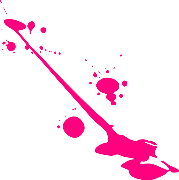 Paint Clip Art - Paint Splatter Png Pink (600x601)