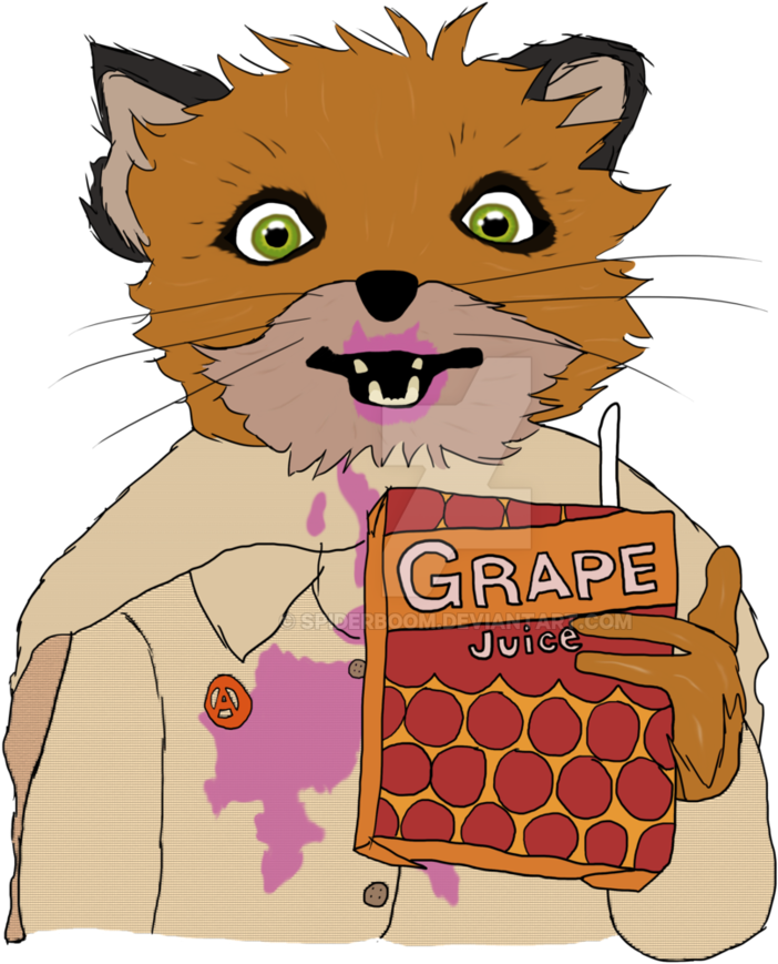 Grape Juice Fox By Spiderboom - Grape (888x899)