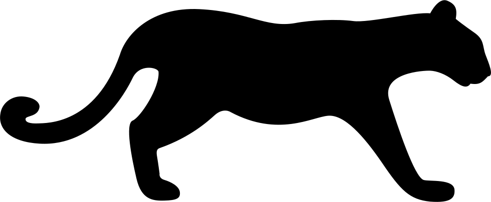 Cougar Comments - Silhouette Of A Cheetah (980x404)
