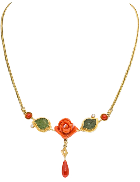 794 Rosaline Necklace 01 By Tigers - Jewelry Clip Art Without Background (484x628)