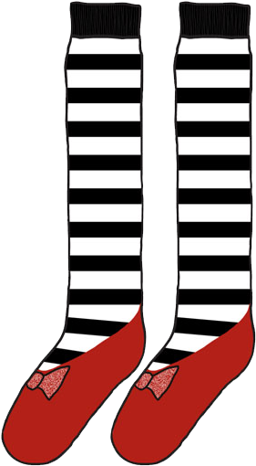00 Plus Shipping - Went Black And White Socks And Ruby Slippers (321x542)