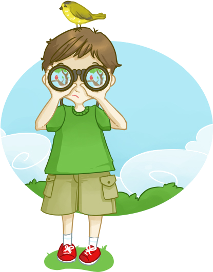 Personnages, Illustration, Individu, Personne, Gens - Prismaticos Dibujo (504x615)