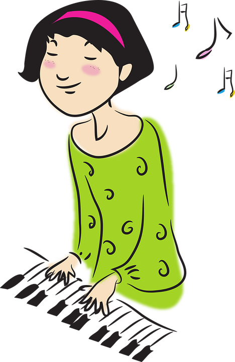 Cartoon Playing Guitar 8, Buy Clip Art - Blank Sheet Music For Piano: Treble Clef (468x720)