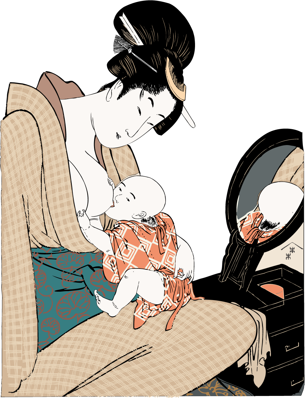 Cartoon Breastfeeding Human Behavior Child Illustration - Cartoon Breastfeeding Human Behavior Child Illustration (1500x1501)