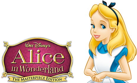 Alice In Wonderland Movie Image With Logo And Character - Alice In Wonderland Alice (500x281)