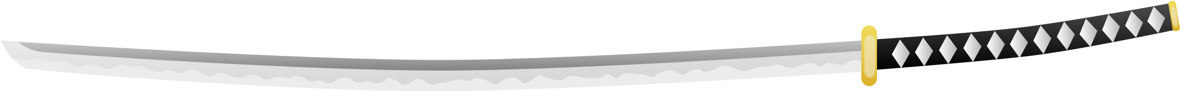 Katana Clipart - Portable Network Graphics (8738x750)