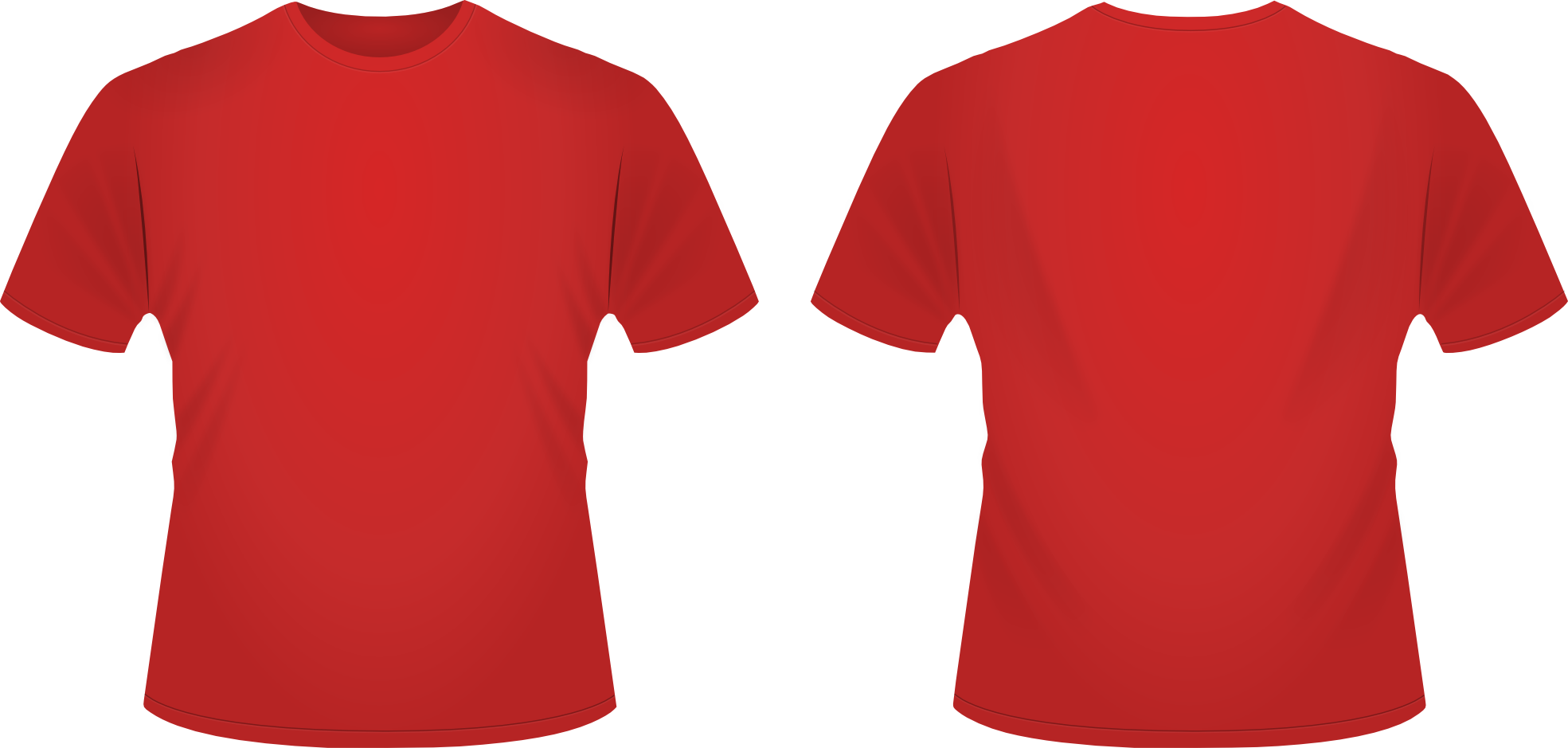 Red T shirt Clipart Red T Shirt Front And Back 1969x939 Png Clipart Download