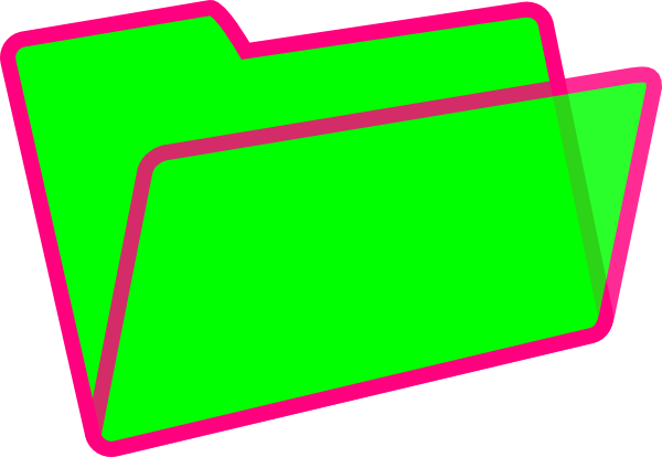 Green Folder Clip Art - Green Folder Clip Art (600x414)