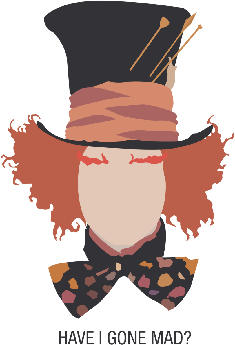 The Mad Hatter White Rabbit Cheshire Cat T-shirt Silhouette - The Mad Hatter White Rabbit Cheshire Cat T-shirt Silhouette (900x1260)