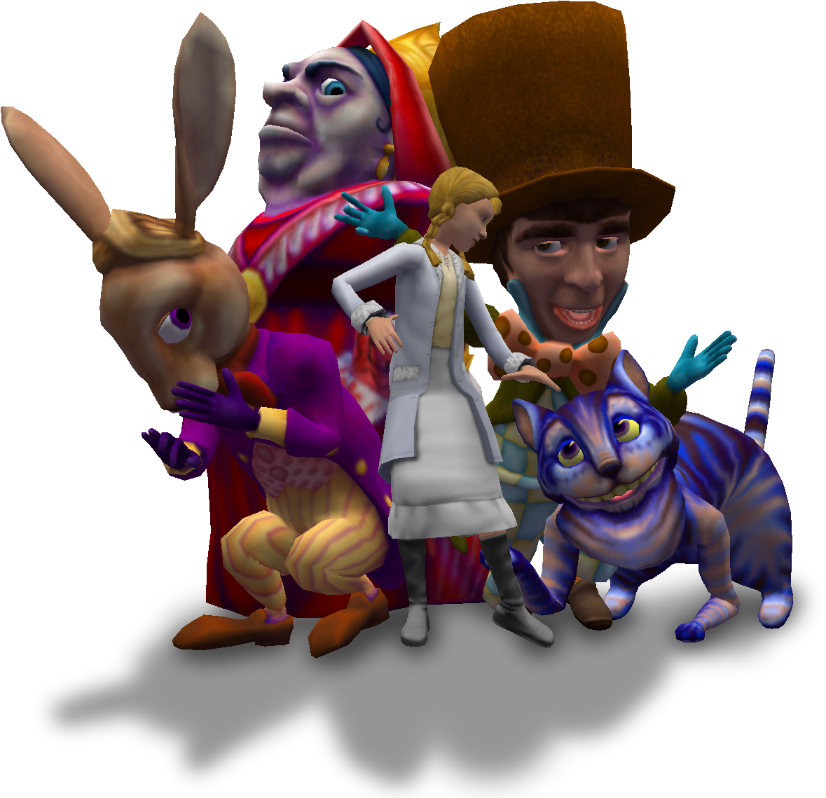 Wonderlandcharacters- Original - Cartoon (1290x1158)
