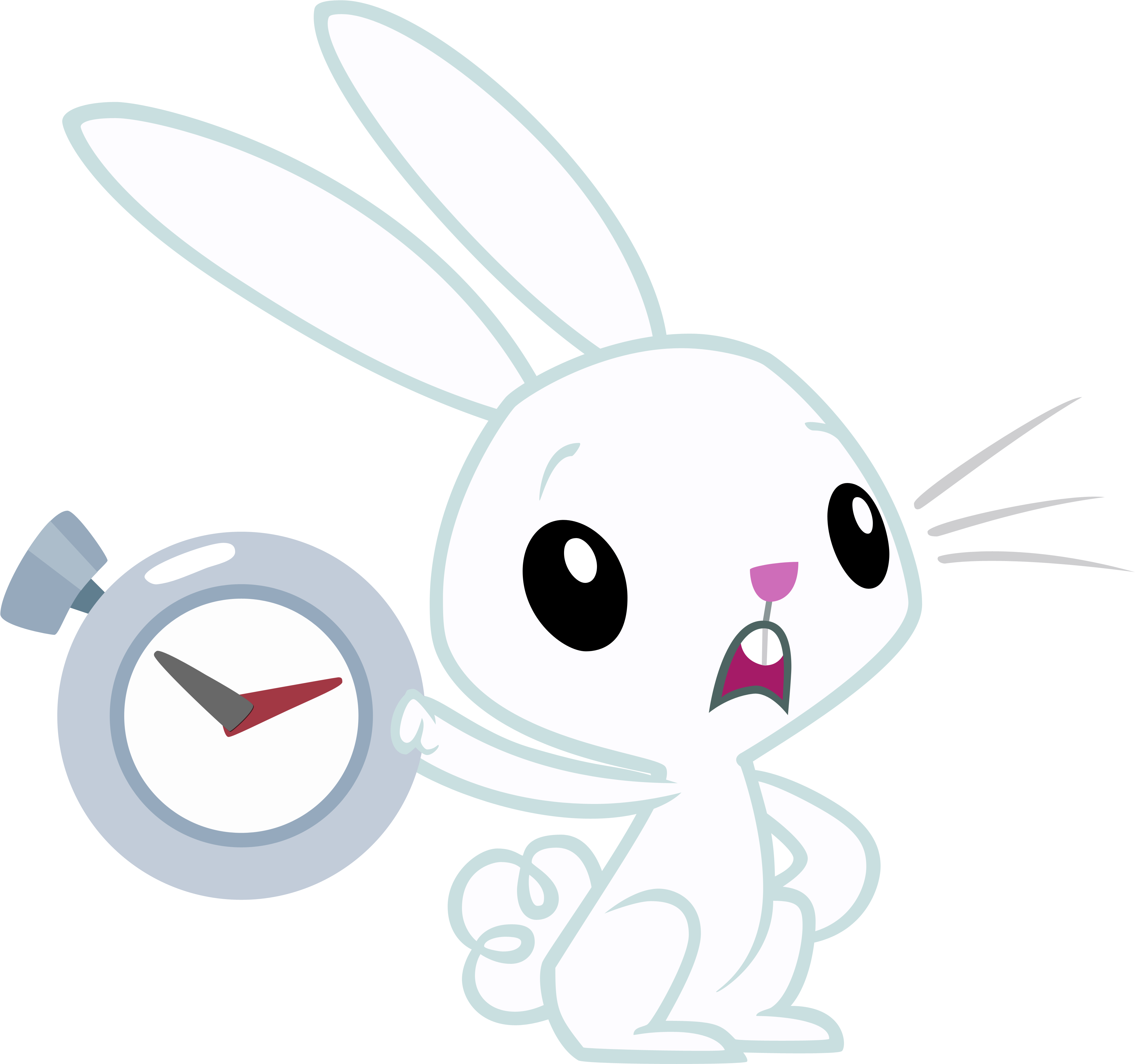 Alice In Wonderland Rabbit Clock Images For Kids - My Little Pony Pets (4150x3900)