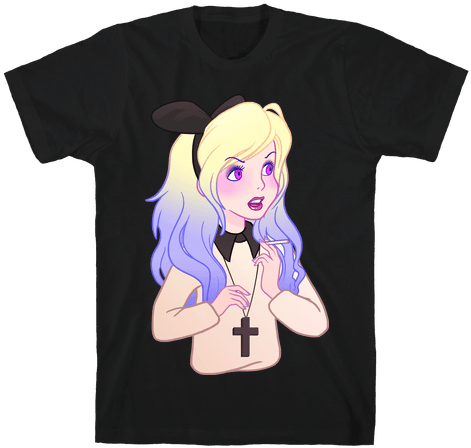 Alice In Dreamland Mens T-shirt - Cartoon (484x484)