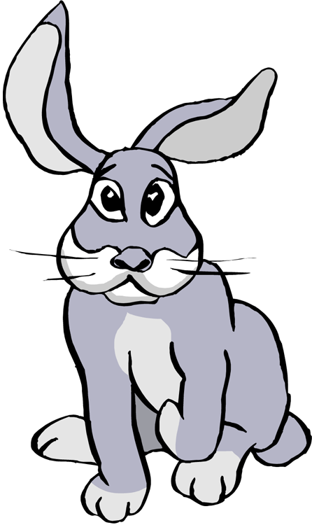 Funny Bunny - Konijn Clipart (446x750)
