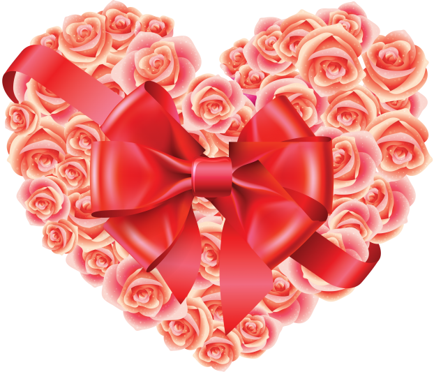 Beautiful Hearts, La Web, Shower Cap, Moving Pictures, - Картинка Сердечко Из Роз (622x533)