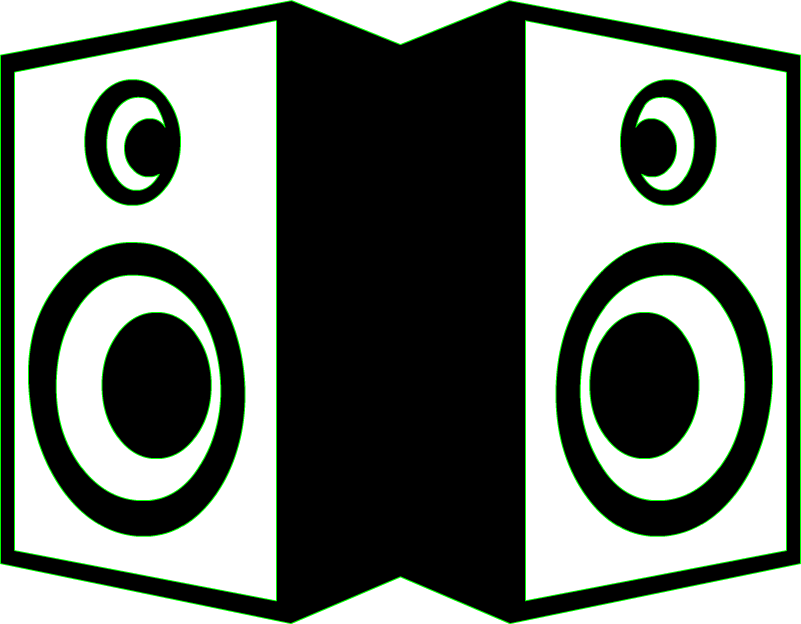 Speakers Stencil By Dynamis89 - Speakers Logo Png (801x624)