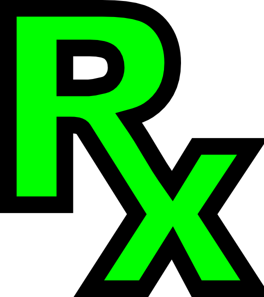 Rx Logo Clip Art At Clker Com Vector Clip Art Online - Medical Prescription (528x594)