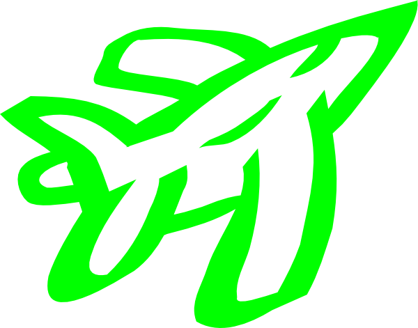 Green Plane Clip Art - Graphic Design (600x471)