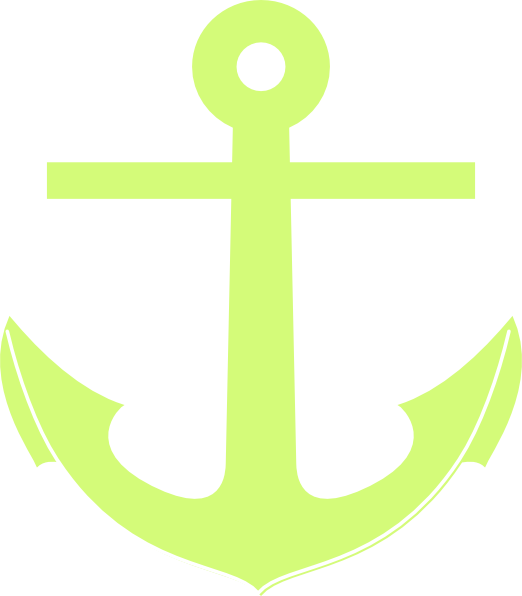 Green Anchor Clip Art Pic Source - Free Nautical Nursery Printables (522x596)