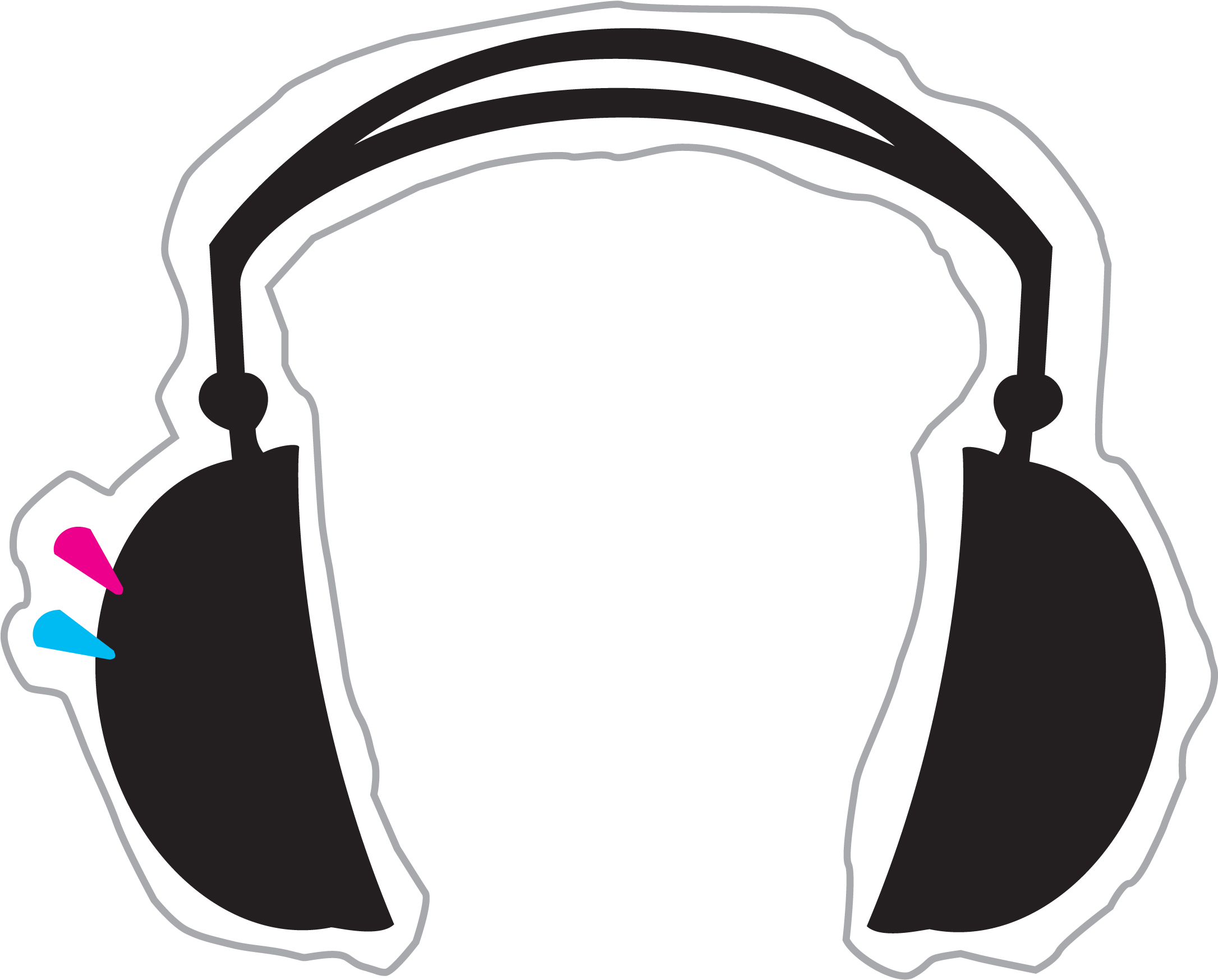 Headphones Hearing Aid Silent Disco Clip Art - Logo Audifonos Png (2170x1791)