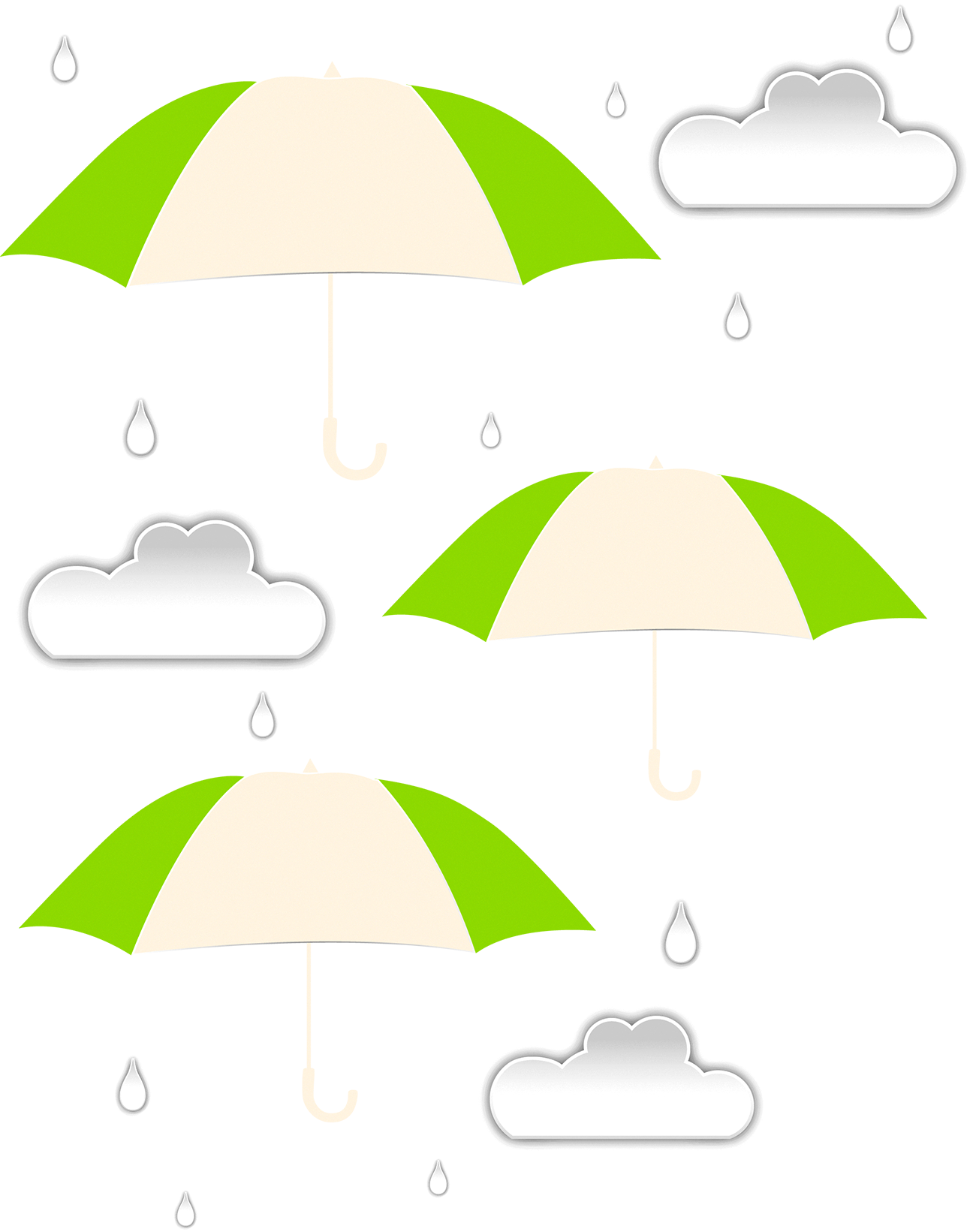Umbrella Rain Clip Art - Umbrella Rain Clip Art (1300x1641)