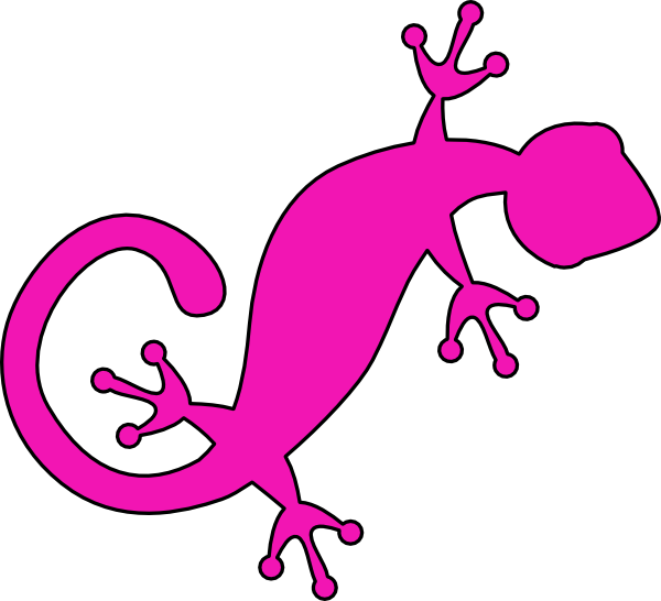 Gecko Sil Pink Clip Art - Gecko Clip Art (600x546)