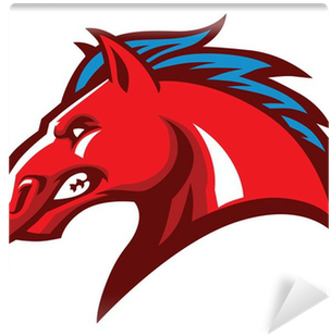 Fototapete Wütend Pferdekopf-maskottchen • Pixers® - Logo (400x400)