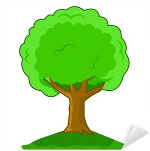Vector Illustration Cartoon Tree Isolated Sticker • - Illustration (400x400)