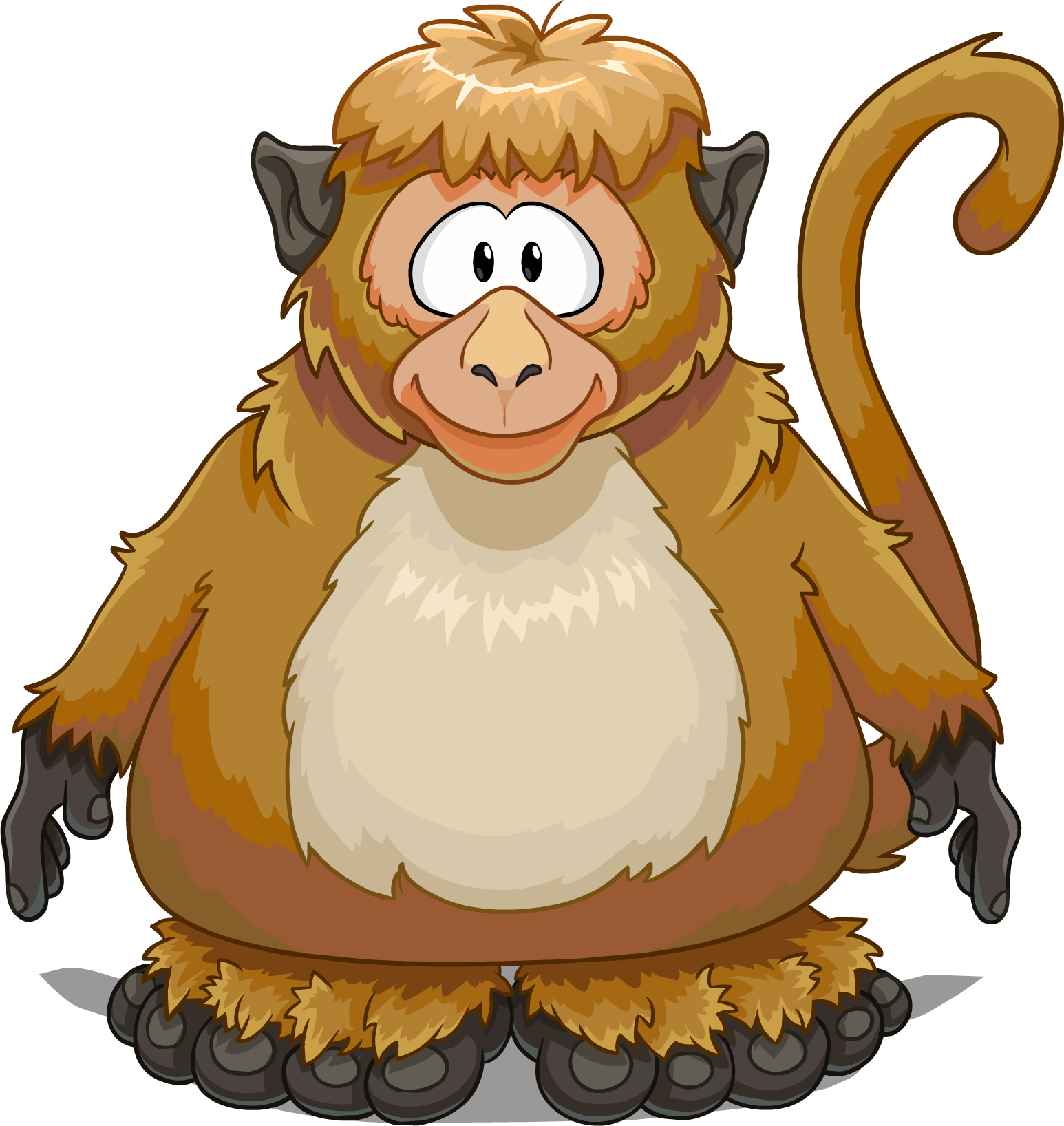Monkey Costume On A Player Card - Club Penguin Monkey Costume (1546x1636)