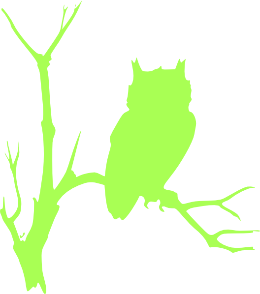 Green Owl Clip Art - Photoluminescence (528x598)