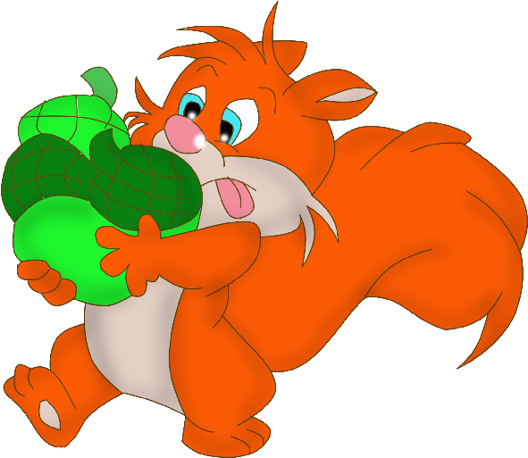 Squirrels Cartoon Clip Art - Sqiuirel Clipart (600x600)