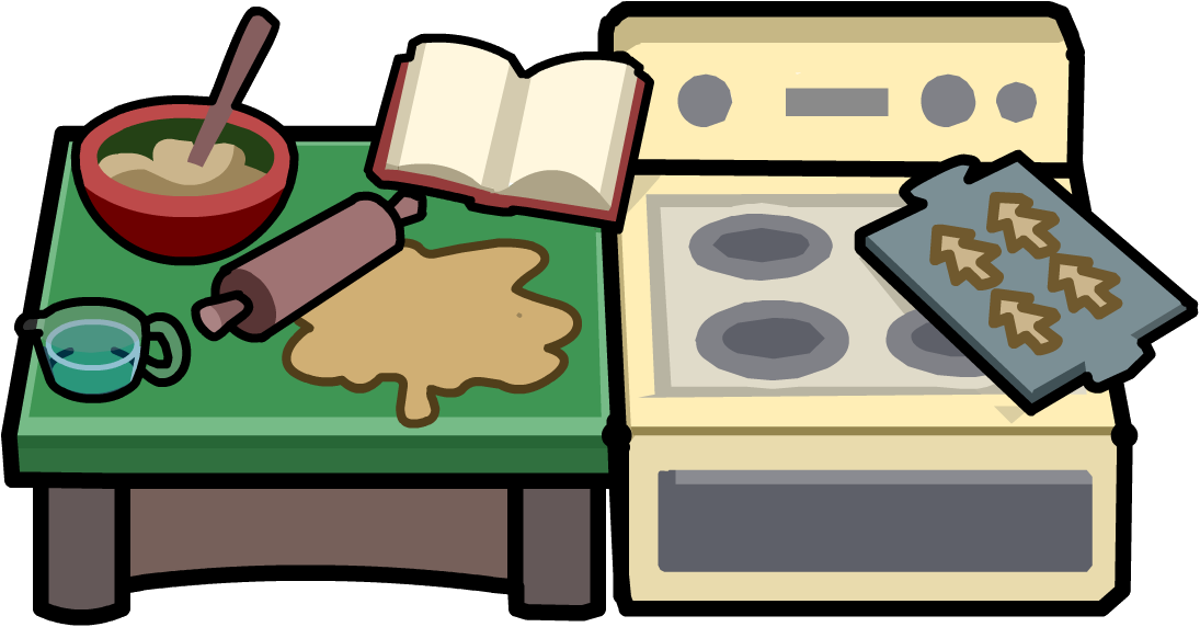 Make And Bake Kitchen - Club Penguin Furniture Id (1095x572)
