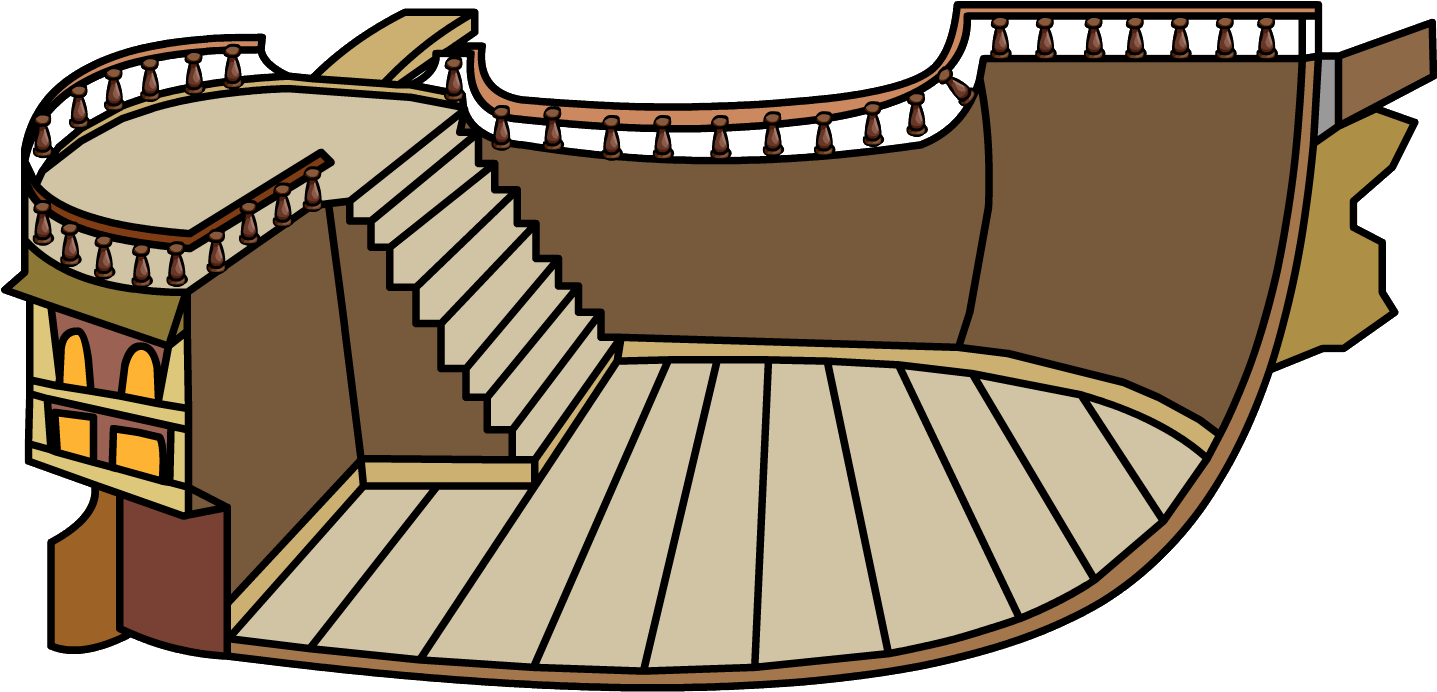 Ship Igloo - Club Penguin Ship Png (1439x717)