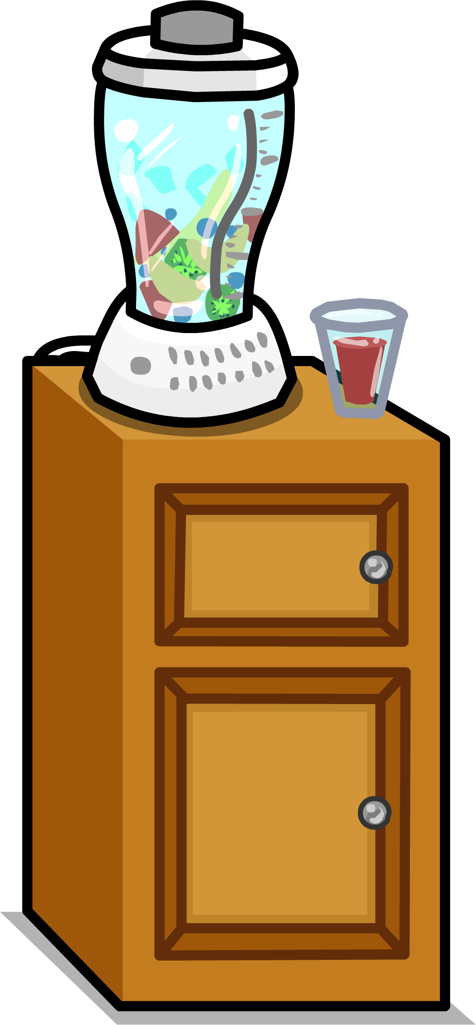 Smoothie Stand - Club Penguin Furniture Id (980x2108)