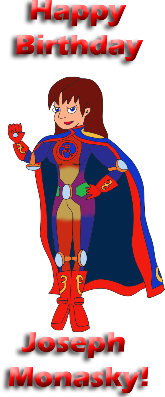 Happy Birthday Redjoey1992 2015 By Leaderinblue84 - Cartoon (593x1346)
