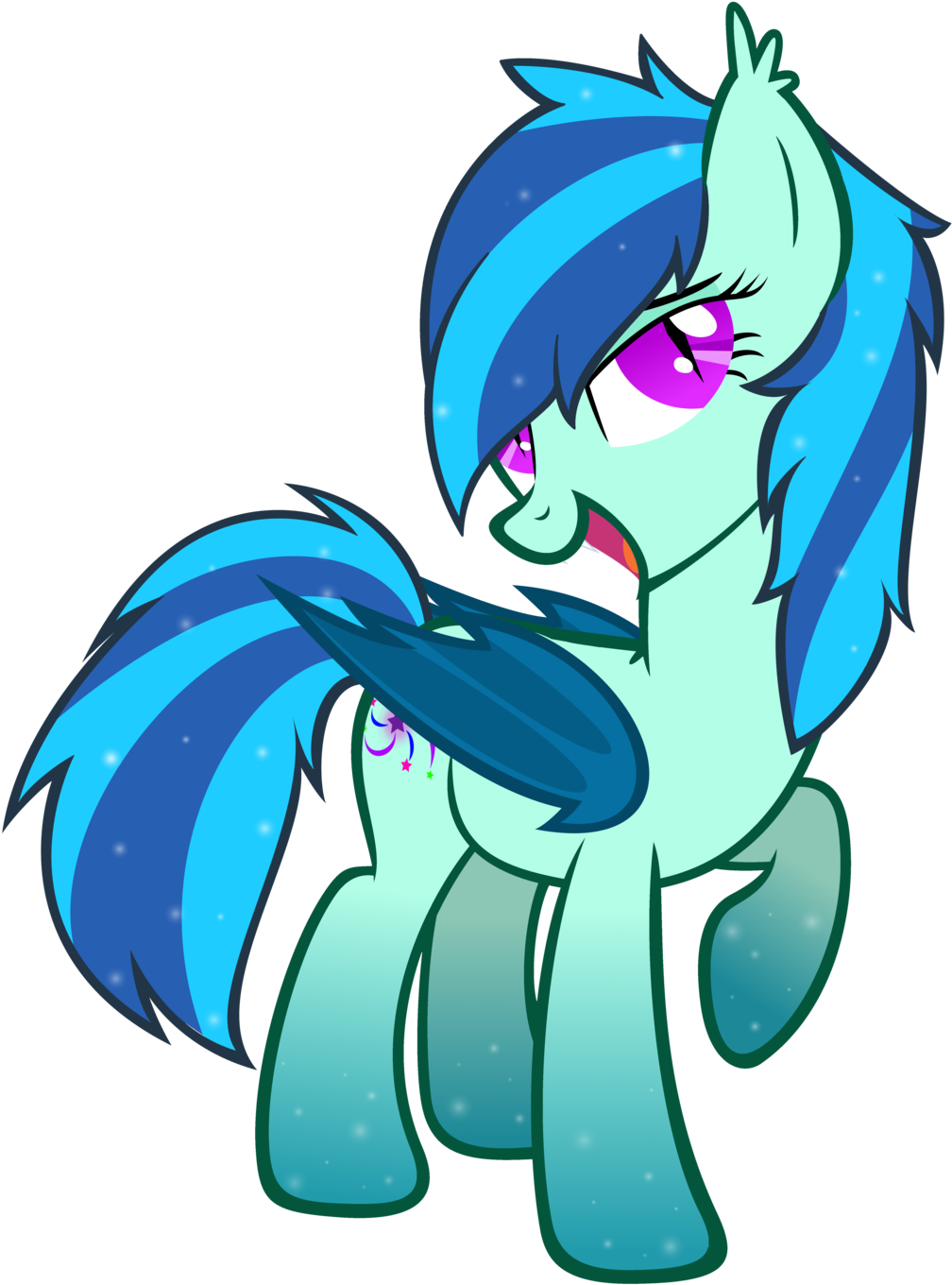 Star Burst Bat Pony By Ravingspectrum - Mlp Oc Bat Pony (1024x1376)
