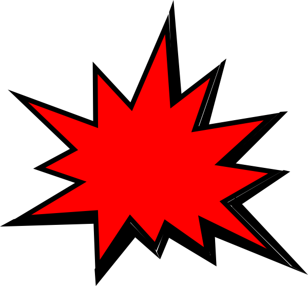 Comics Clipart Starburst - Pow Png (600x557)
