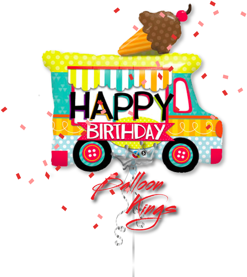 Happy Birthday Ice Cream Truck - Happy Birthday Food Truck (1280x1280)