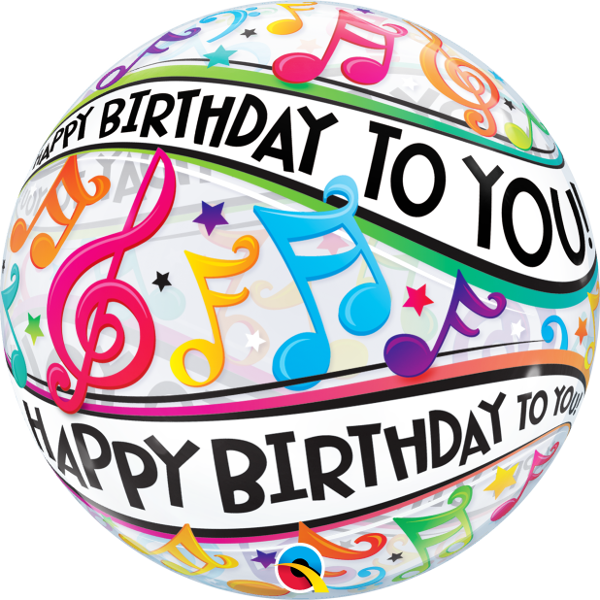 Happy Birthday Music Note Balloon - Happy Birthday Music Notes (600x600)