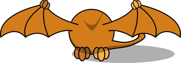 Pterodactly Lower Wings Clip Art At Clker - Pterodactyl Cartoon (600x210)
