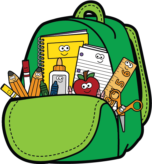 Backpack, School Supply - School Bag Clipart (800x400)