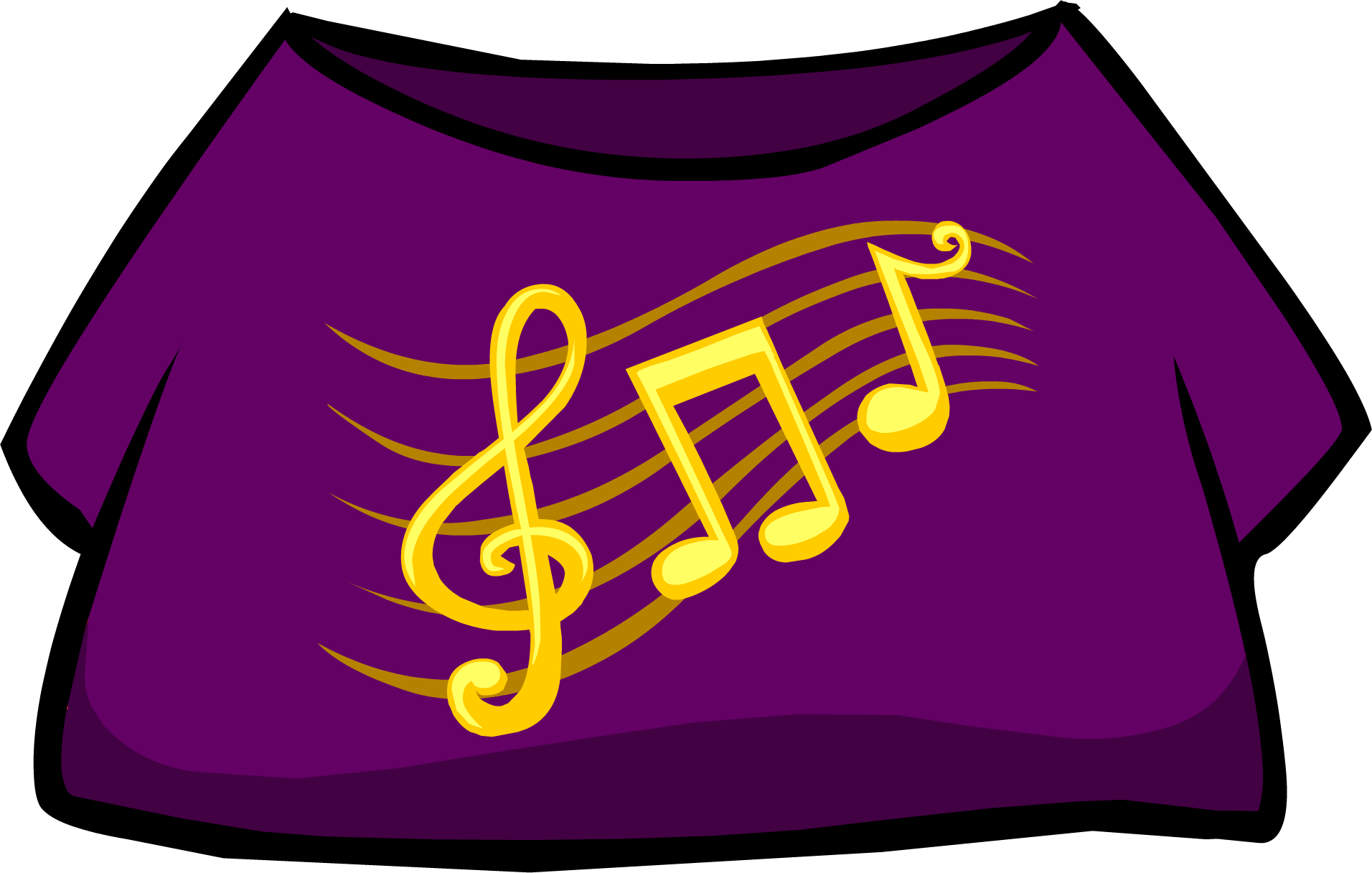 Classical T-shirt - Club Penguin Music Shirt (1912x1216)
