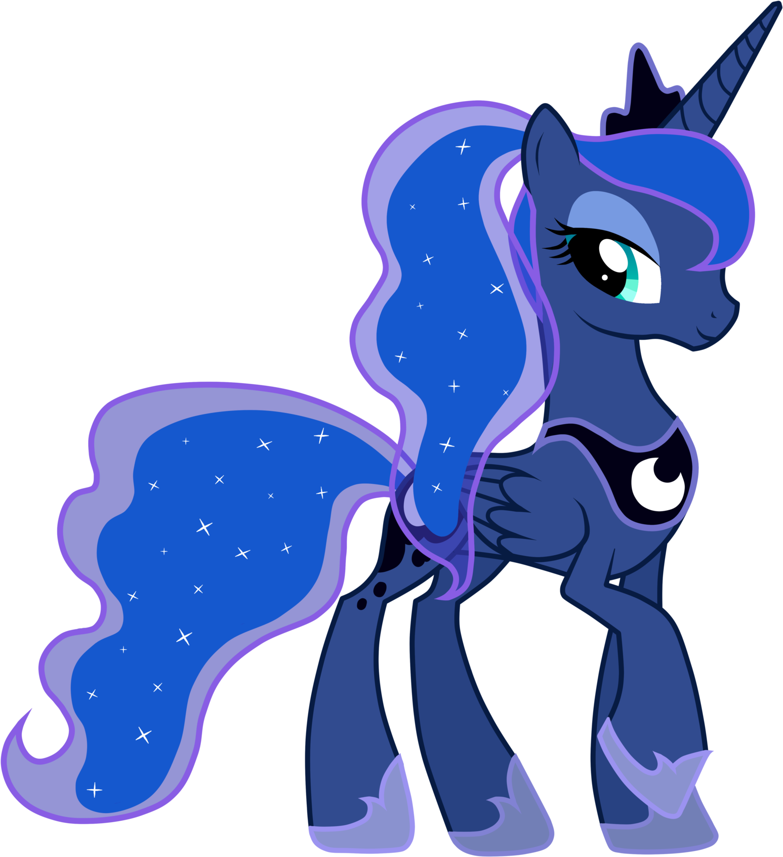 Luna With A Ponytail By Jennieoo - My Little Pony Princesa Luna (1600x1746)