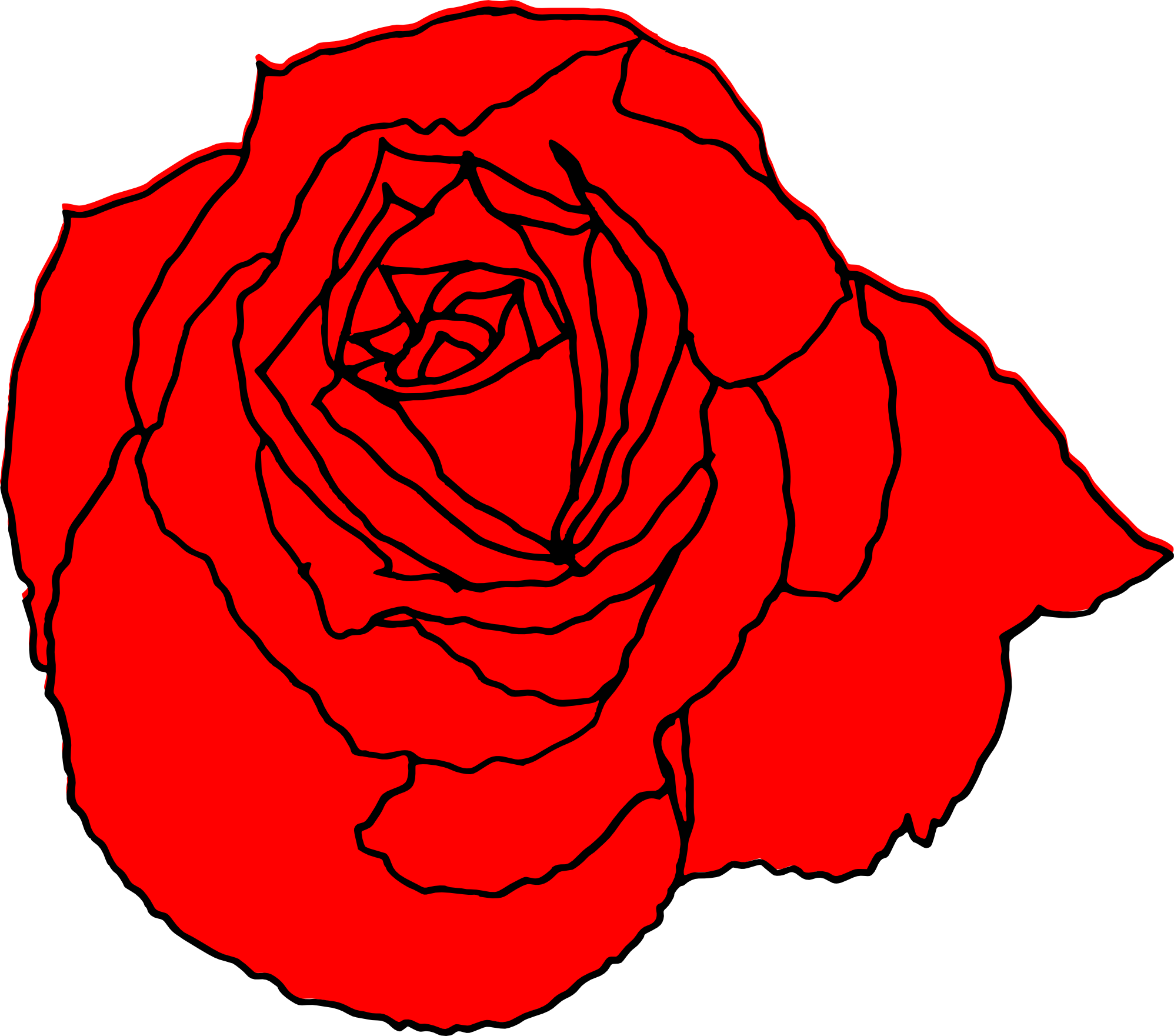 15 Simple Roses Drawings - Red Roses Simple Drawing (1996x1761)