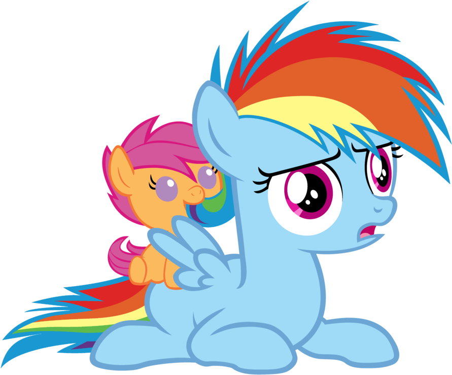 Tale Of A Pony Tailing On Another Pony's Ponytail By - My Little Pony Baby Rainbow Dash (1024x768)