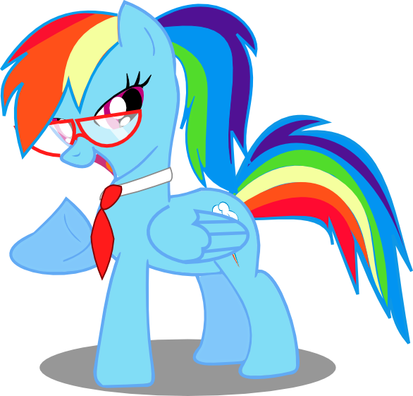 Alternate Hairstyle, Artist - Rainbow Dash (586x561)