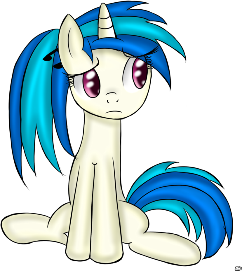 Vinyl With Ponytail - Vinyl Scratch Ponytale (828x966)