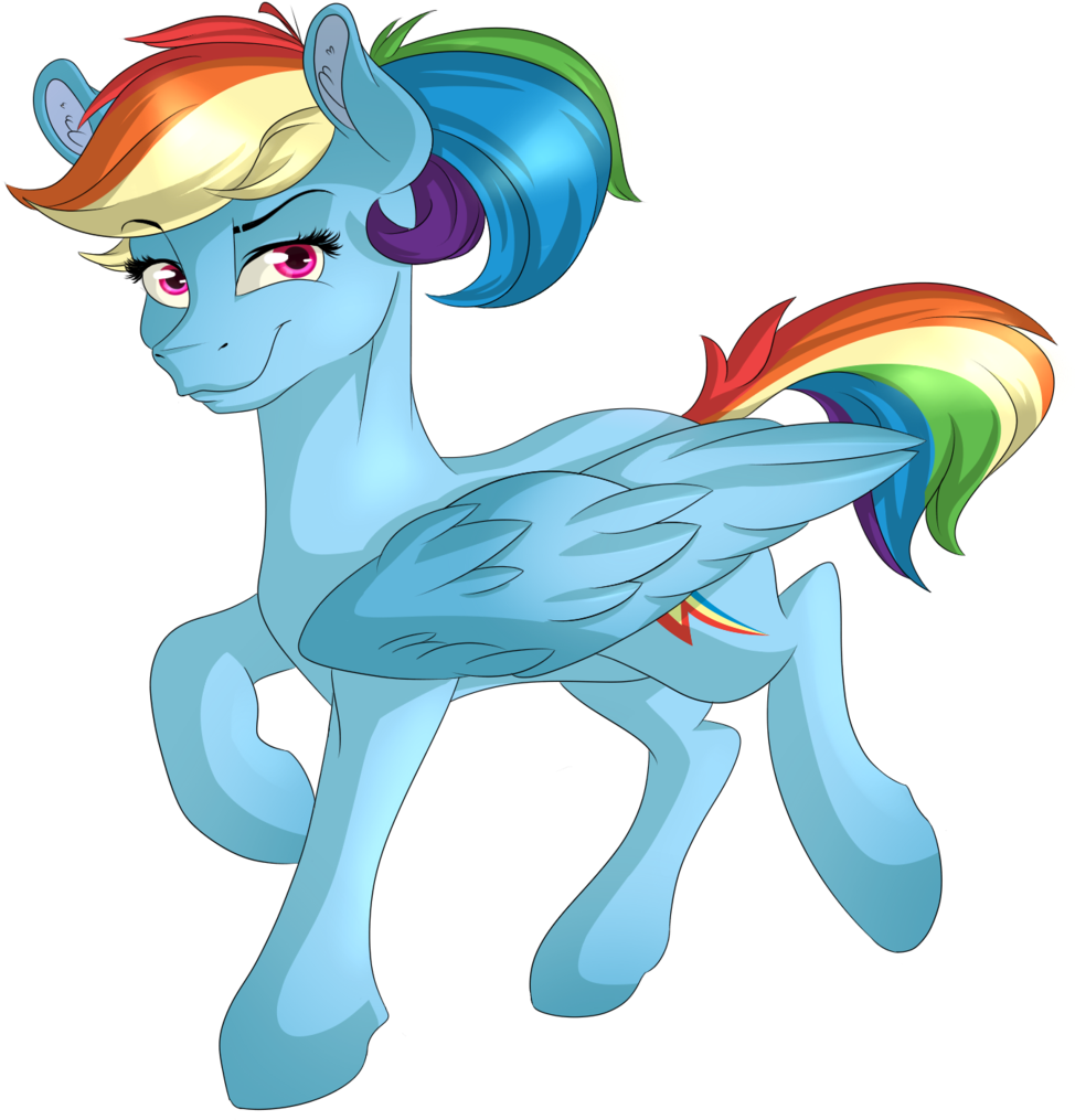 Rainbow Pony Tail Dash By Topas-art - Cartoon (1024x1116)