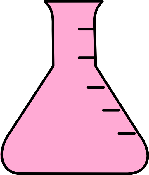 Lighter Pink Flask Clip Art At Clker - Lighter Pink Flask Clip Art At Clker (510x598)