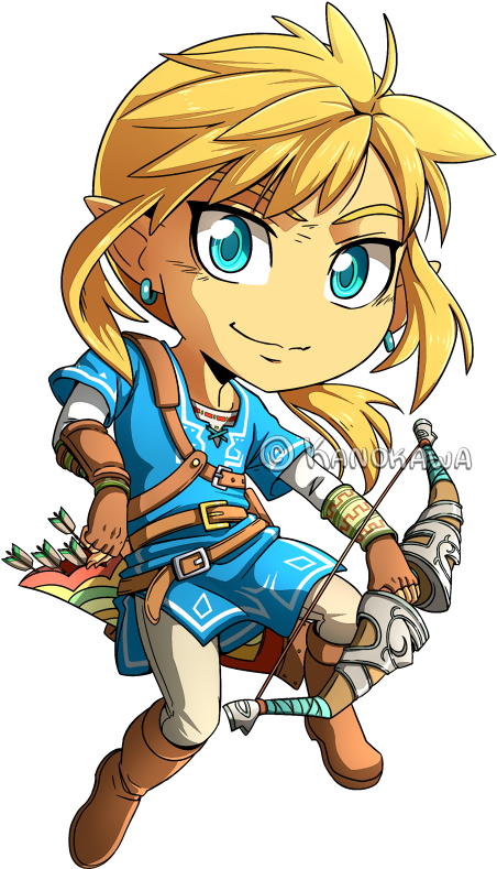 2015 Ponytail Link Chibi By Kanokawa - Link Hyrule Warriors Chibi (500x800)